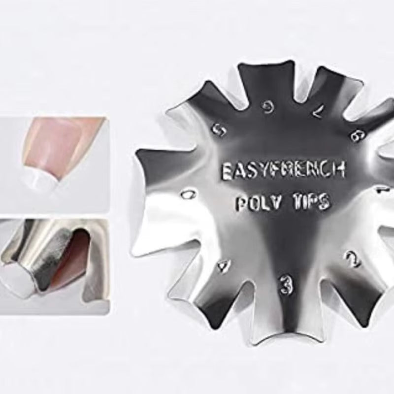 1Pcs Easy French Cut V-Shape Tips Manicure Edge Trimmer C-Curve/Oval Shape Trimmer Steel Line Tools Nail Art Acrylic Cutter AM01